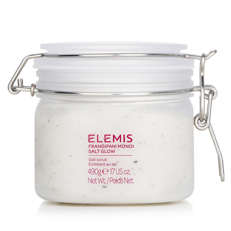 elemis frangipani monoi salt glow salt scrub exfoliant