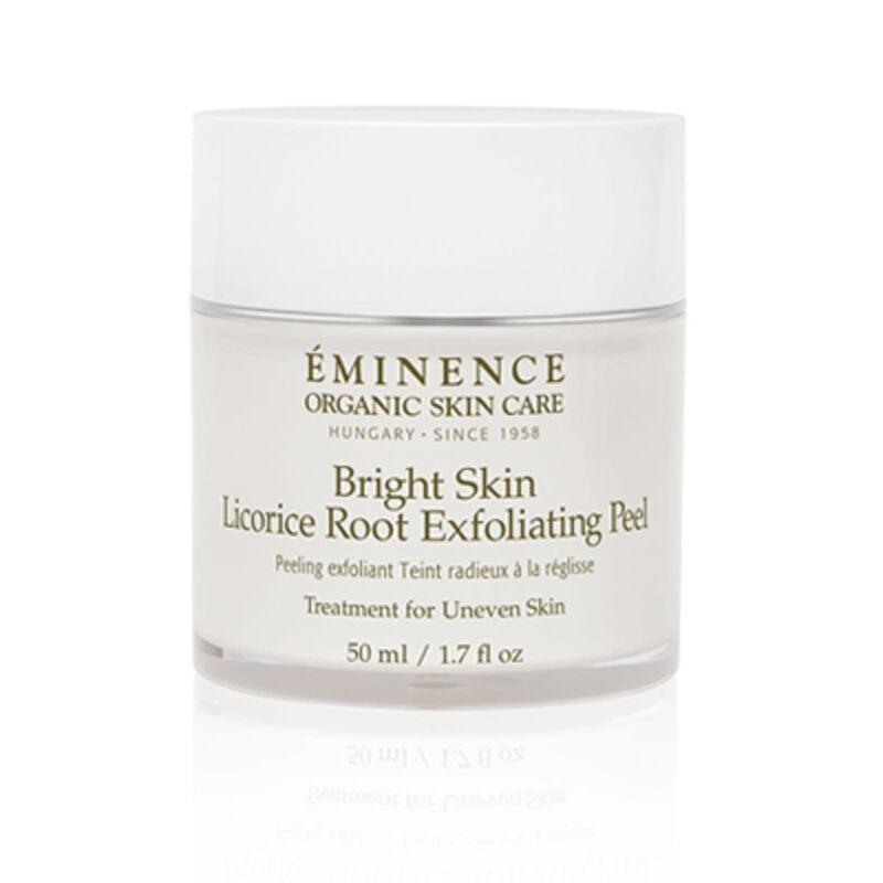 eminence organic skin care bright skin licorice root exfoliating peel