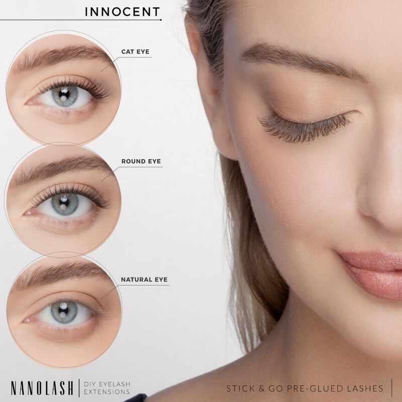 nanolash diy stick & go preglued lashes innocent regular