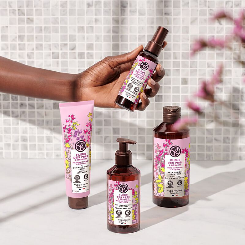 yves rocher meadow flower & heather perfumed mist hair & body