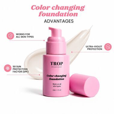 faces clean color changing foundation spf 50