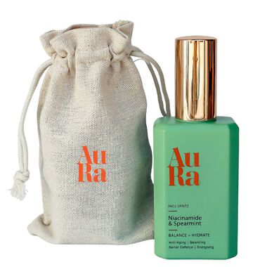 faces aura niacinimide and spearmint face spritz
