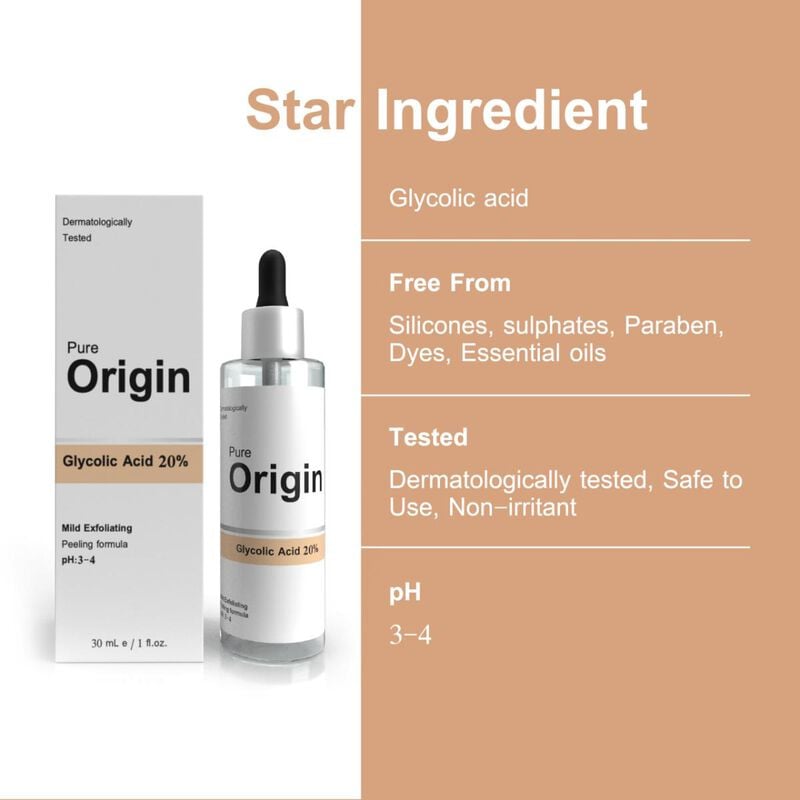 pure origin glycolic acid 20% serum