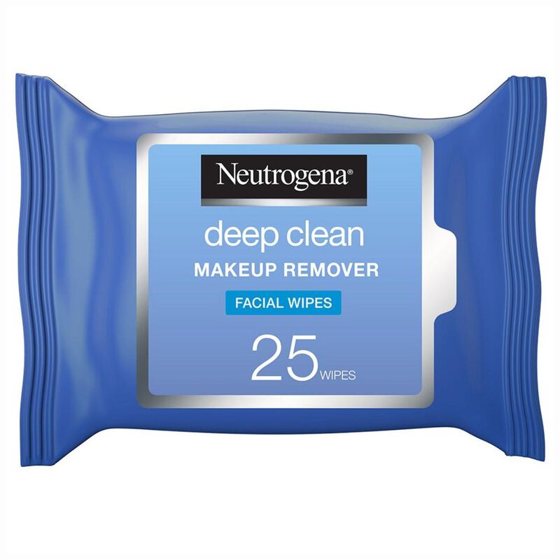 neutrogena deep clean make up remover wipes 25's