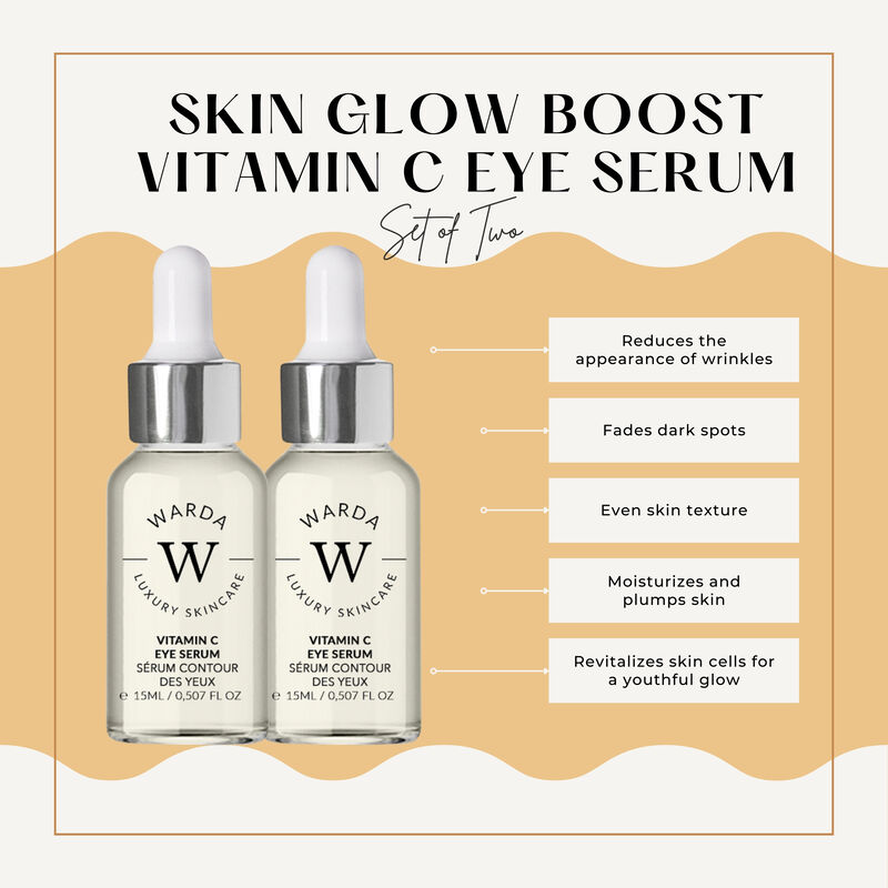 erthskin london 2 x skin glow boost vitamin c eye serum 15ml