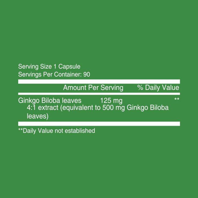 nutritionl gingko biloba 125 mg capsules