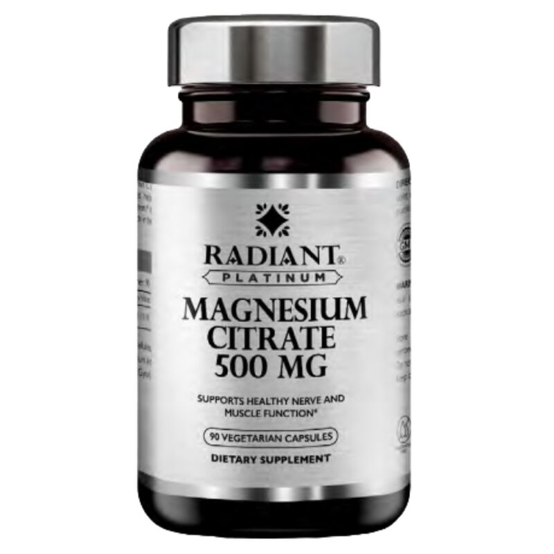 radiant platinum magnesium citrate 500mg 90 veg caps