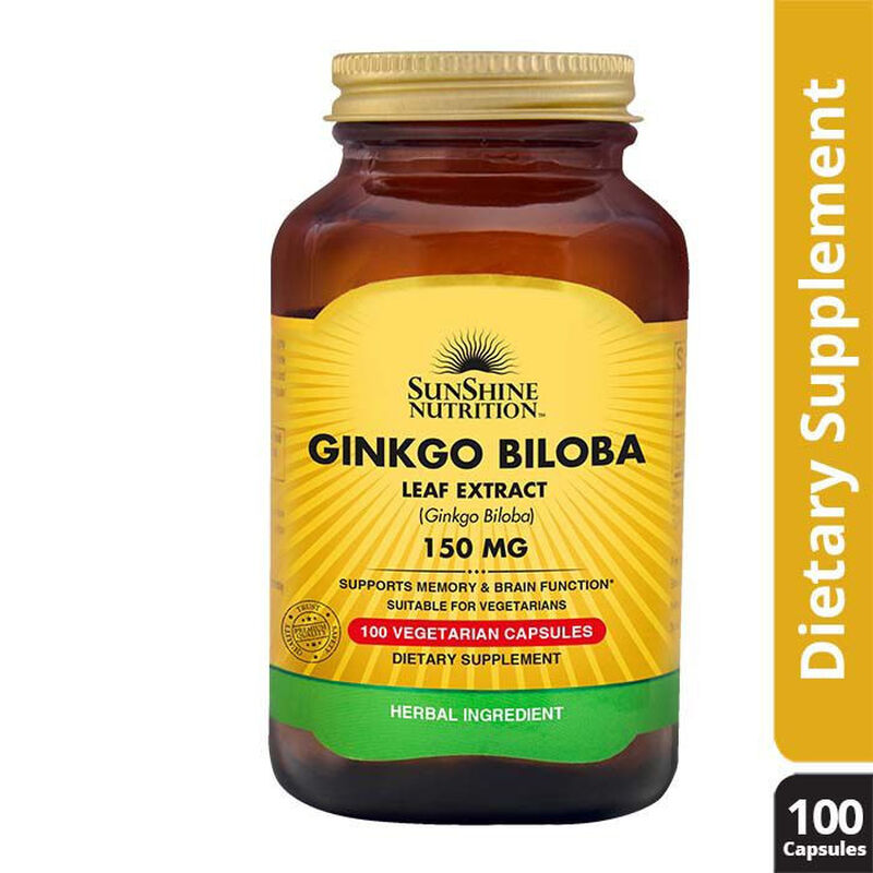 sunshine nutrition ginkgo biloba 150 mg capsule