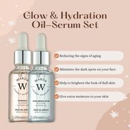VITAMIN C GLOW BOOST OIL-SERUM 30ml + HYALURONIC ACID HYDRATION BOOST OIL SERUM 30ml faces vitamin c glow boost oil serum 30ml hyaluronic acid hydration boost oil serum 30ml