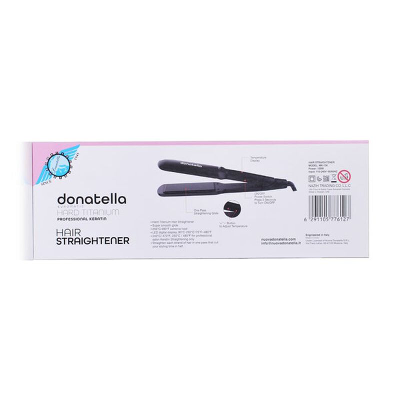 nuova donatella hair straightener wide plate mk136