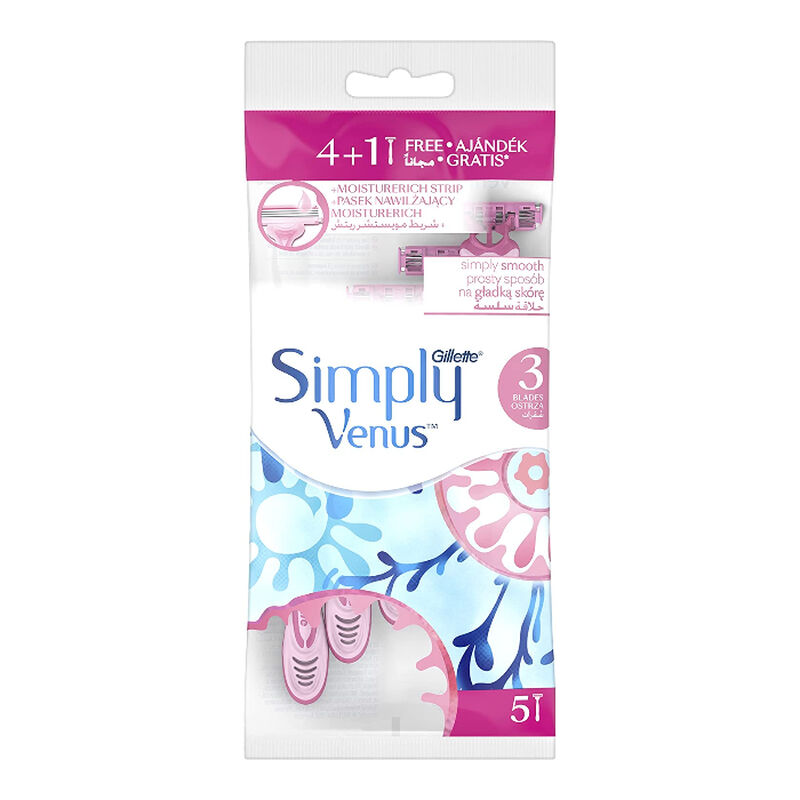 gillette simply venus 3 disposable razor 4+1