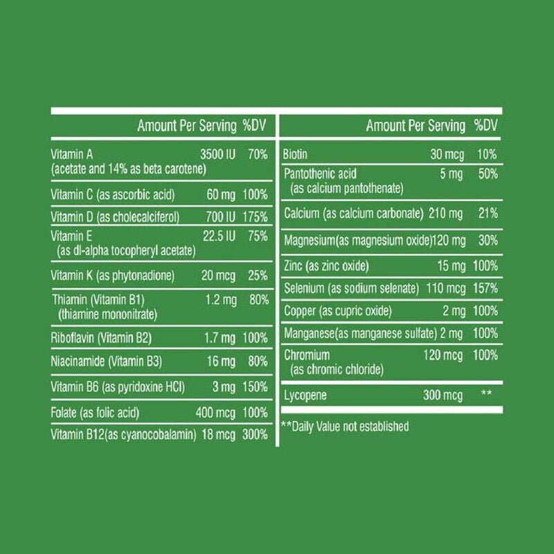 nutritionl men's daily tablets