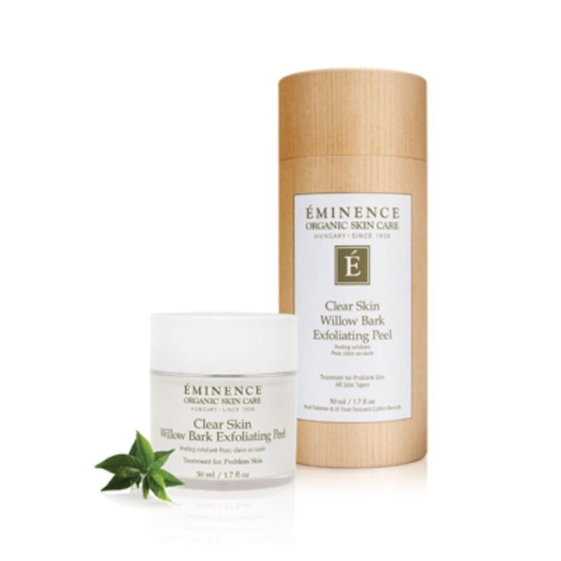 eminence organic skin care clear skin willow bark exfoliating peel