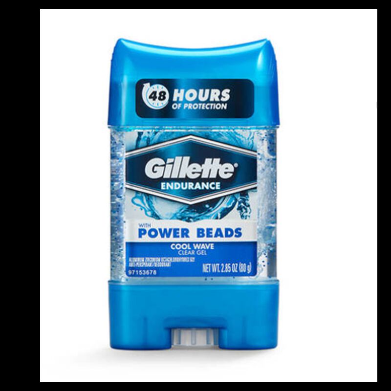 gillette anti perspirant stick clear gel power beads