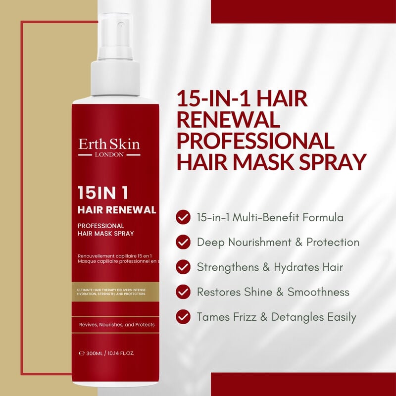 erthskin london 15in1 hair renewal professional hair mask spray 300ml