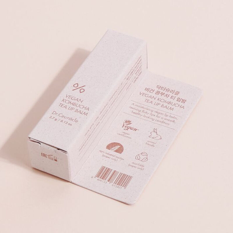 dr. ceuracle vegan kombucha tea lip balm, intensive hydrating repair for dry lips