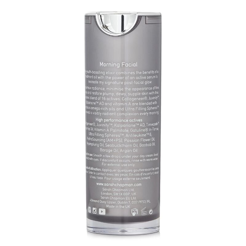 sarahchapman skinesis morning facial day elixir