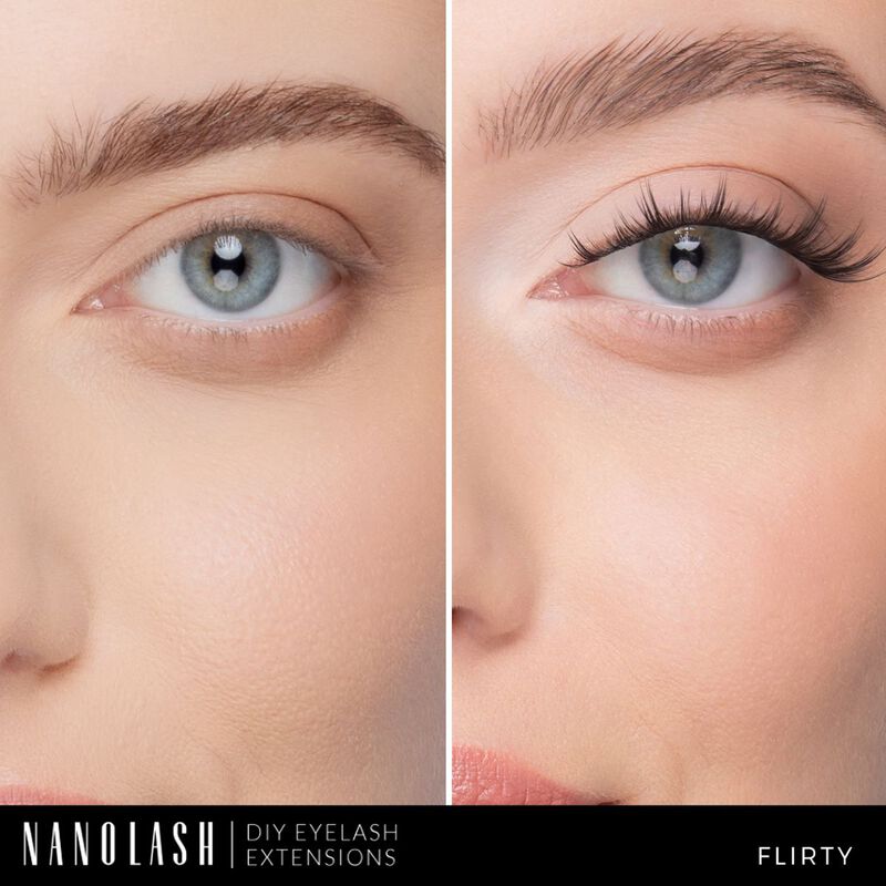 nanolash diy eyelash extensions starter kit flirty