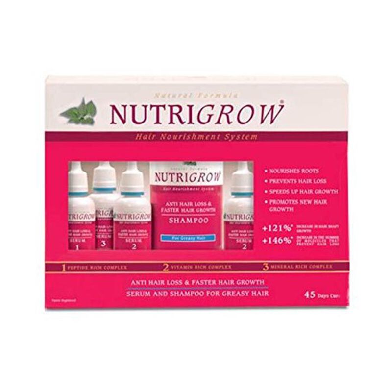 nutrigrow anti hair loss & fast hair growth shampoo + serumgresyhair