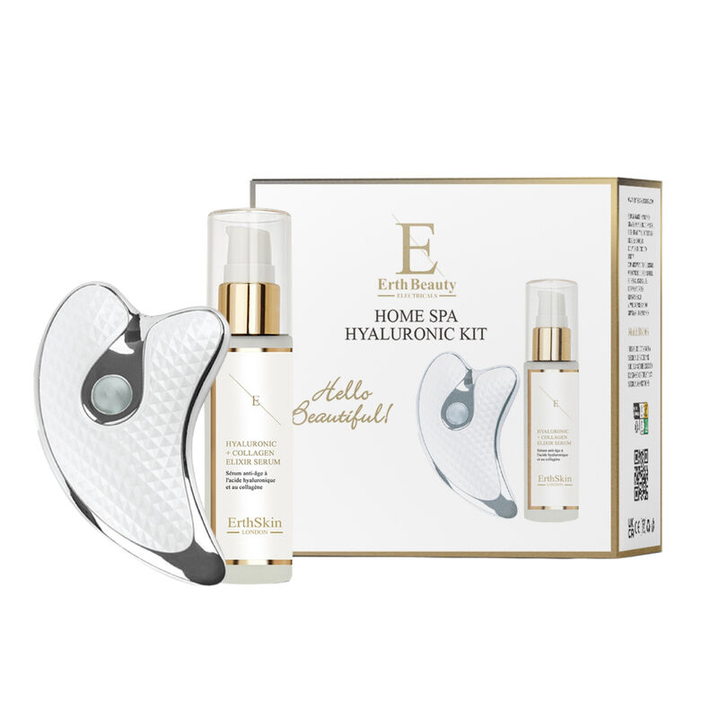 erthskin london home spa hyaluronic kit ( sonic guasha + ha serum)