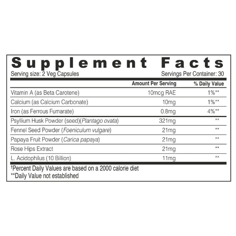 sunshine nutrition ultimate colon purifier, fiber, probiotic & digestive cleanse