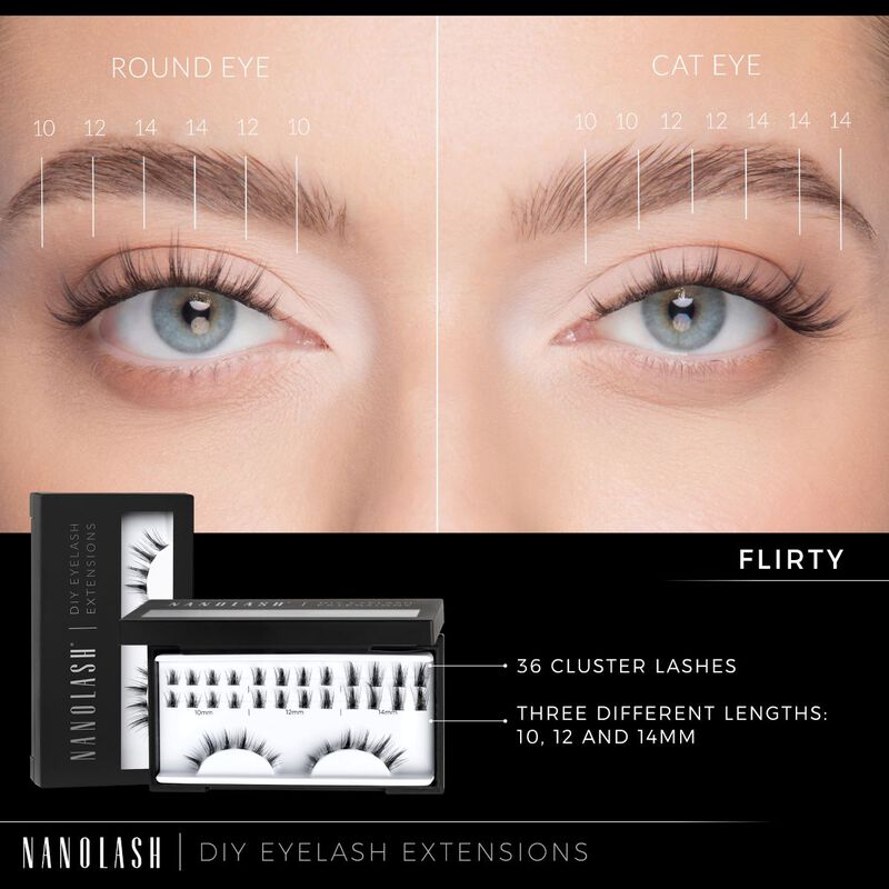 nanolash diy eyelash extensions starter kit flirty