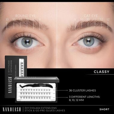 DIY Stick & Go Pre-glued Lashes Classy Long faces diy stick go pre glued lashes classy long