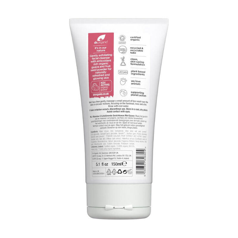 dr. organic dr organic guava vitamin c exfoliating face wash