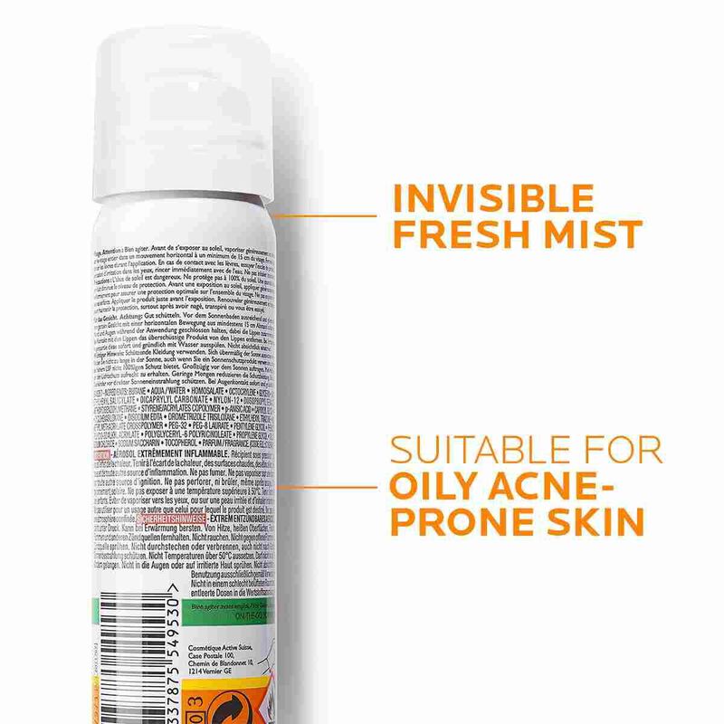 لاروش بوزيه بخاخ واقي الشمس الشفاف آنثيليوس للوجه عامل حماية من الشمس50