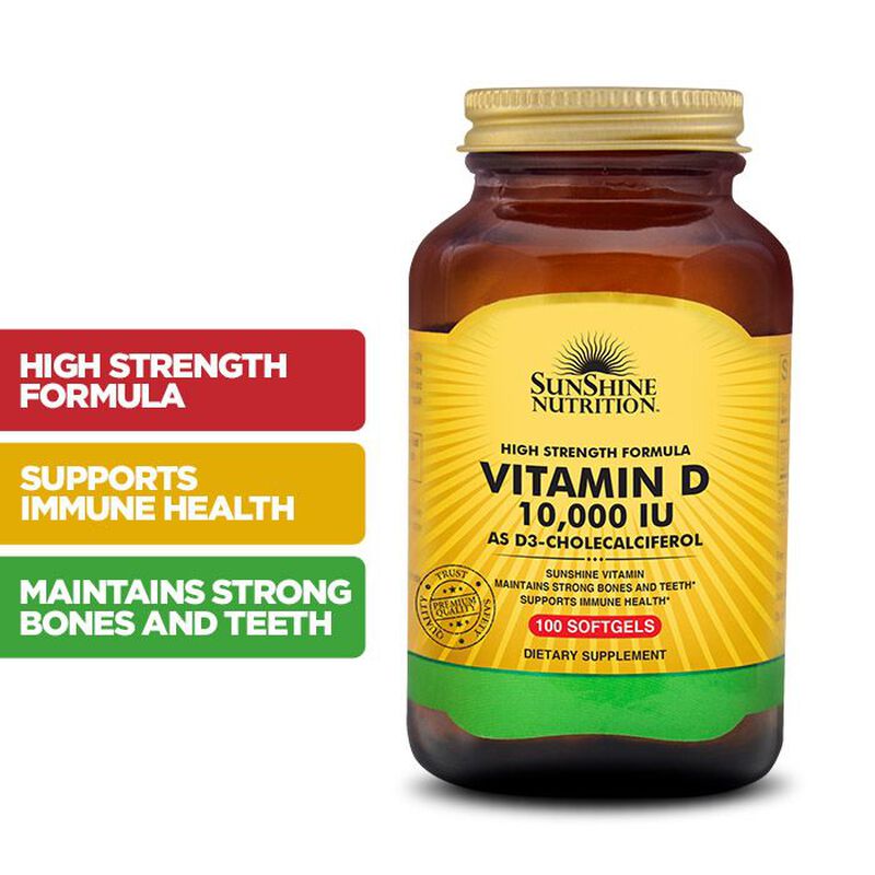 sunshine nutrition vitamin d 10000 iu softgels
