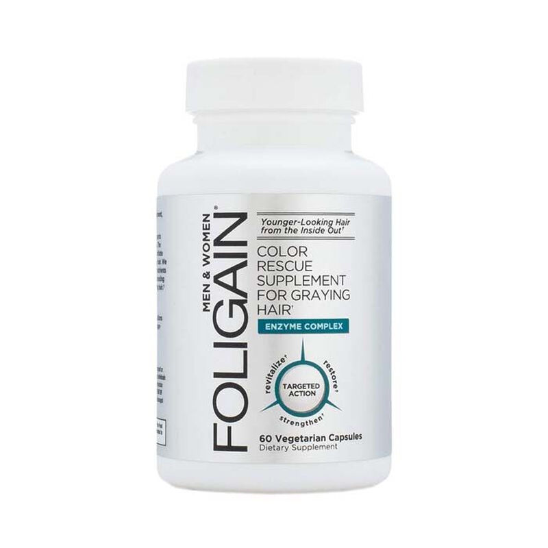foligain color rescue supplement for graying hair men & women
