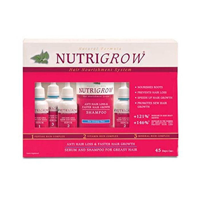 nutrigrow anti hair loss & fast hair growth shampoo + serumgresyhair