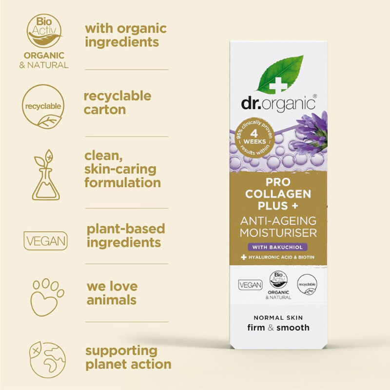 dr. organic dr organic pro collagen plus bakuchiol cream