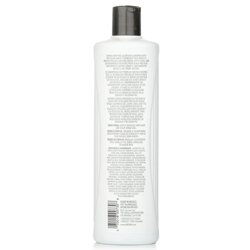 nioxin derma purifying system 3 cleanser shampoo