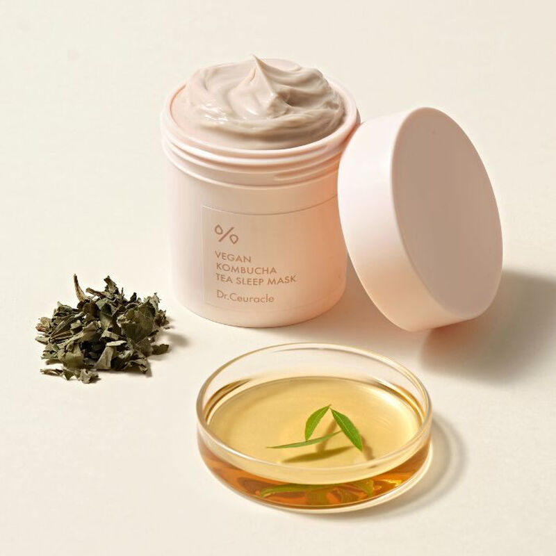 dr. ceuracle قناع نوم نباتي كومبوتشا، ترطيب وتجديد البشرة ليلاً