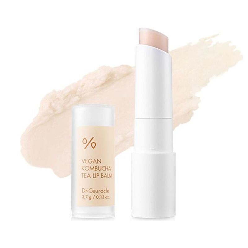 dr. ceuracle vegan kombucha tea lip balm, intensive hydrating repair for dry lips