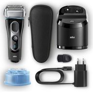 Braun Series 5 with Pop Up Precision Trimmer, Clean & Charge Station faces braun series 5 with pop up precision trimmer clean charge station