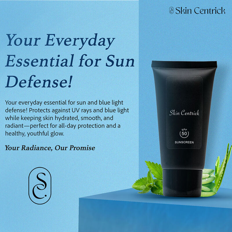 skin centrick sunscreen with bluelight protection