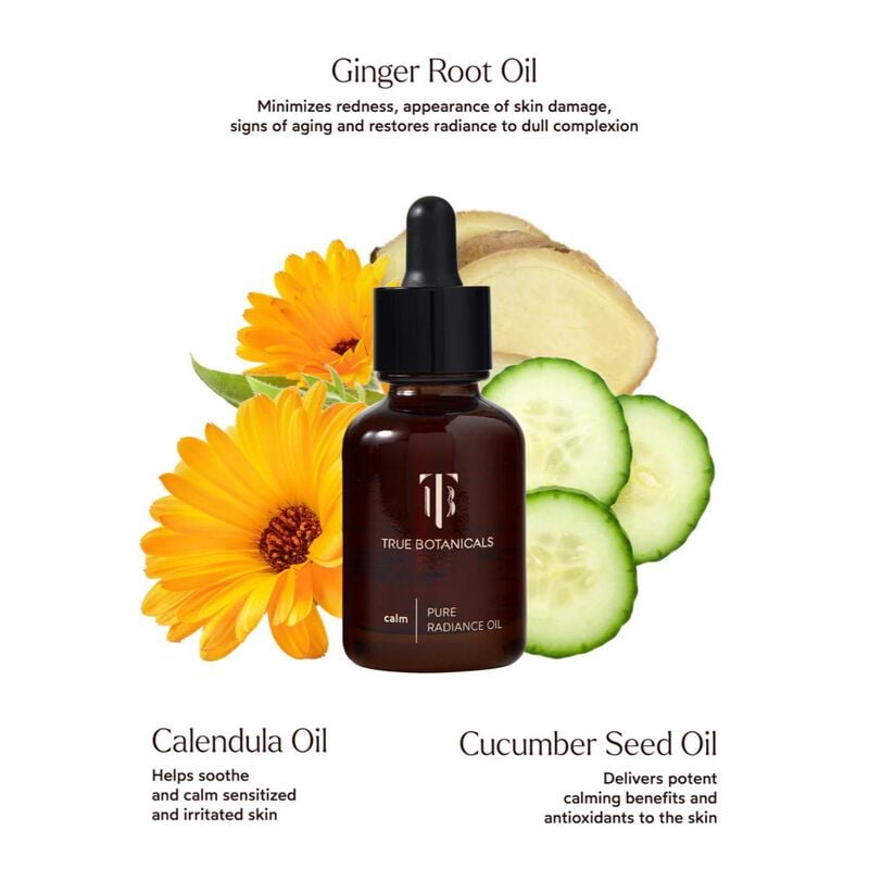 true botanicals calm pure radiance oil