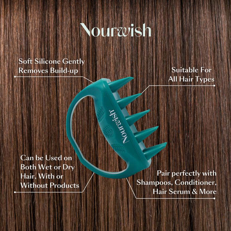 nourwish scalp massager & shampoo brush