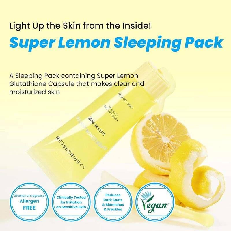 bringgreen super lemon glutathione sleeping pack