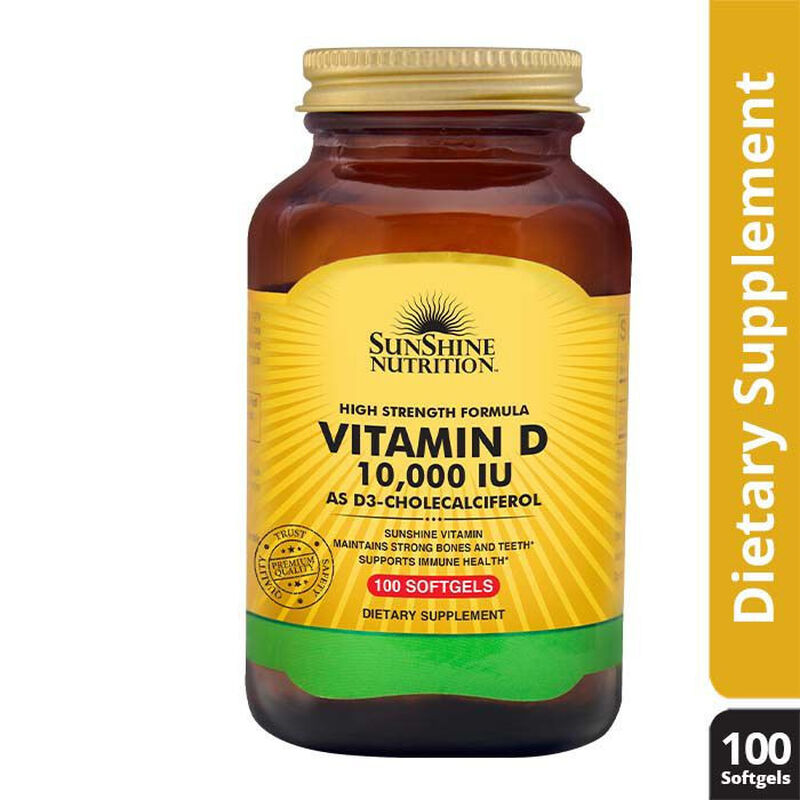 sunshine nutrition vitamin d 10000 iu softgels
