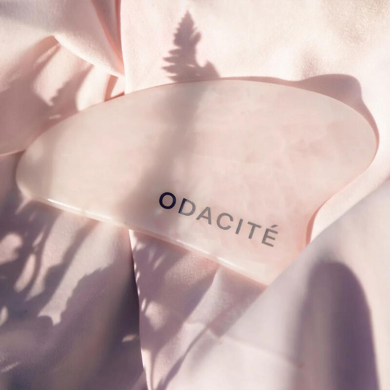 odacite crystal contour gua sha rose quartz