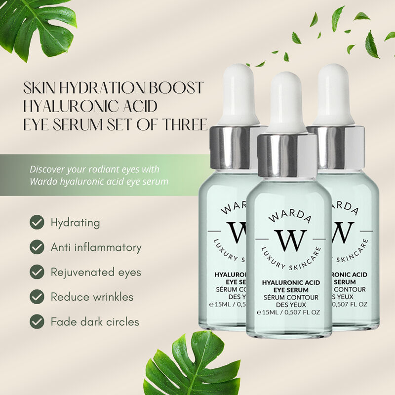 إرث سكين لندن 3 x skin hydration boost hyaluronic acid eye serum 15ml