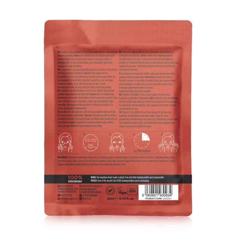 beauty pro brightening collagen sheet mask with vitamin c