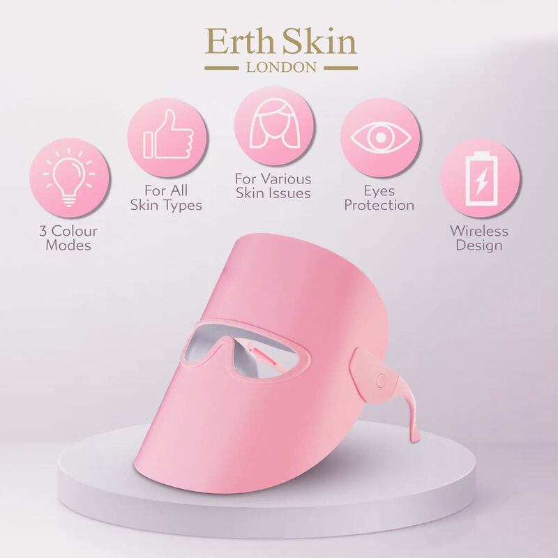 إرث سكين لندن led light therapy glow & renew mask  pink