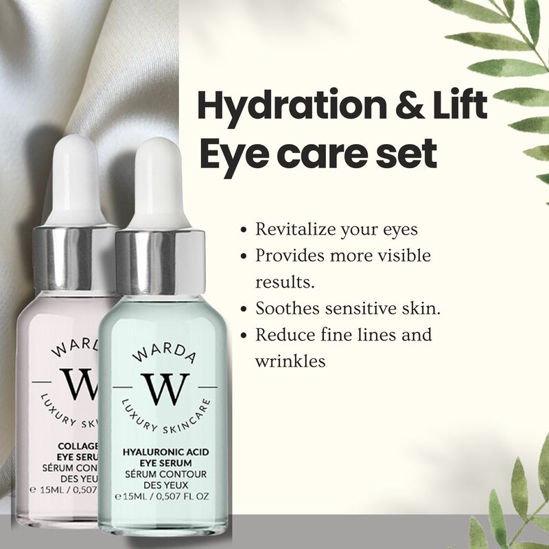 إرث سكين لندن skin lifter boost collagen eye serum 15m + skin hydration boost hyaluronic acid eye serum 15ml