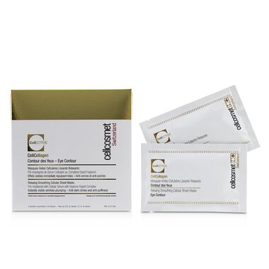 Cellcosmet CellEctive CellCollagen Eye Contour Relaxing Smoothing Cellular Sheet Masks faces cellcosmet cellective cellcollagen eye contour relaxing smoothing cellular sheet masks