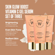 3 x SKIN GLOW BOOST VITAMIN C GEL SERUM 30ml faces 3 x skin glow boost vitamin c gel serum 30ml