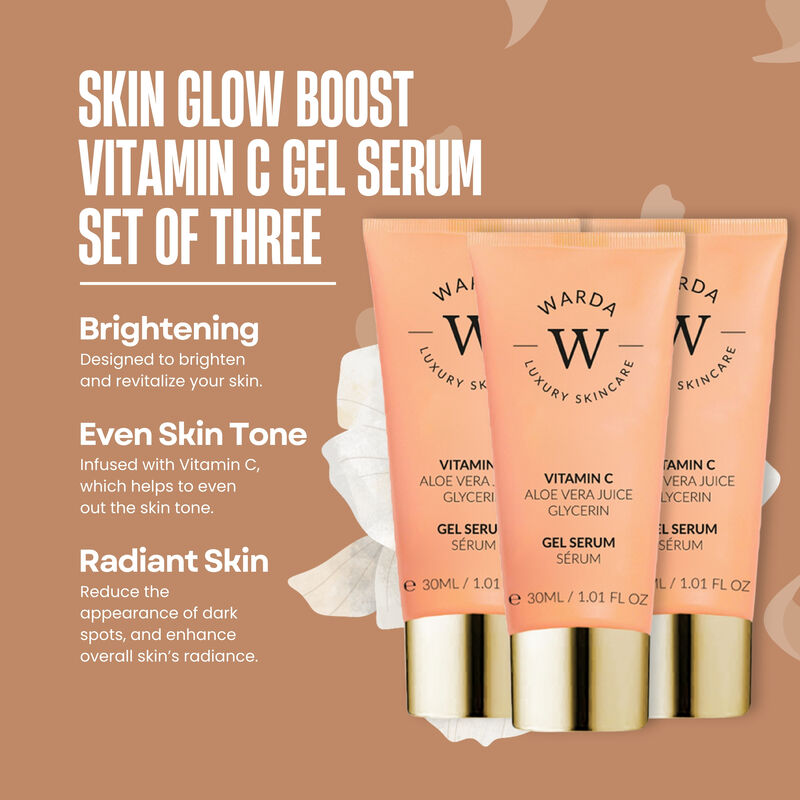erthskin london 3 x skin glow boost vitamin c gel serum 30ml